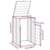 vidaXL Mülltonnenbox für 1 Tonne Braun 72x81x115 cm Stahl