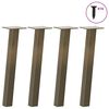 vidaXL Couchtischbeine 4 Stk. Naturstahl 42 cm Stahl