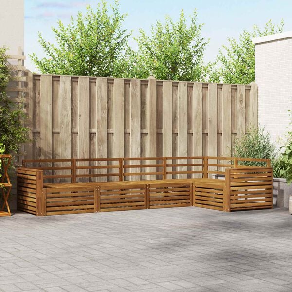 vidaXL Outdoor-Sofagarnitur 5 pcs Natur Massivholz Akazie