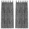 vidaXL Samtvorh&auml;nge 2 stk. Grau 225 x 140 cm Samt