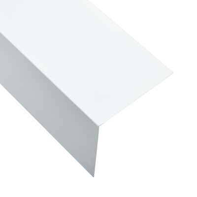 vidaXL 90° Winkelprofil 5 Stk. L-Form Aluminium Weiß 170 cm 100x100 mm