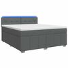 vidaXL Boxspringbett mit Matratze Dunkelgrau 160 x 200 cm Stoff