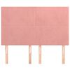 vidaXL Kopfteil Rosa 144x5x118/128 cm Samt