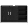 vidaXL Badezimmerschrank mit T&uuml;r Schwarz Eichen-Optik 90 x 29 x 55 cm