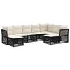 vidaXL Gartensofa-set 9 pcs Schwarz Poly-Rattan