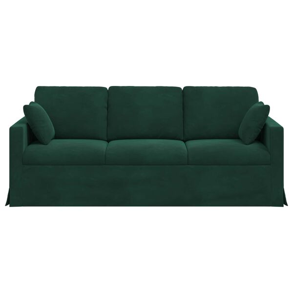 vidaXL Sofa Dunkelgr&uuml;n Gesamtabmessungen: 198 x 78 x 80 cm (B x T x H)