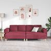 vidaXL Wohnzimmer Couch 3 pcs Weinrot Polyester
