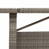 vidaXL Gartentisch mit Akazienholz-Platte Grau 240x90x75cm Poly Rattan