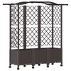 vidaXL Hochbeet mit Rankgitter und Dach Braun 163 x 40 x 144 cm PP
