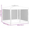 vidaXL Pavillon mit Doppeldach Blau 3x3x2,68 m Stoff