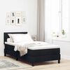 vidaXL Boxspringbett mit Matratze Schwarz 90 x 200 cm Stoff