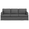 vidaXL Sofa 180cm Dunkelgrau Metall