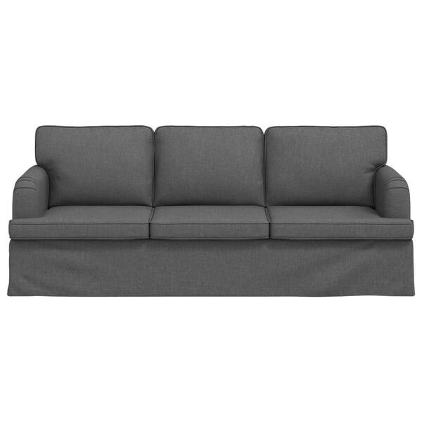 vidaXL Sofa 180cm Dunkelgrau Metall