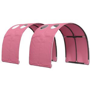 vidaXL Bettunnel 2 pcs Rosa 211 x 67,5 x 2 cm Polyester