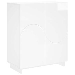 vidaXL Schuhschrank 73 x 38 x 87,5 cm Holzwerkstoff Hochglanz Wei&szlig;