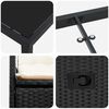 vidaXL Garten Essgruppe mit Kissen 7 pcs Schwarz Poly-Rattan