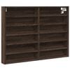 vidaXL Vitrinenschrank Braun Eichen-Optik 80x8,5x58 cm Holzwerkstoff