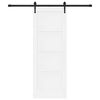 vidaXL Schiebet&uuml;r ORKDAL Wei&szlig; 73,5 x 198,5 cm Massives Kiefernholz