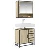 vidaXL Badschrank Sonoma-Eiche 65x33x60 cm Holzwerkstoff