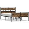 vidaXL Bettgestell ohne Matratze R&auml;uchereiche 120x200 cm Holzwerkstoff