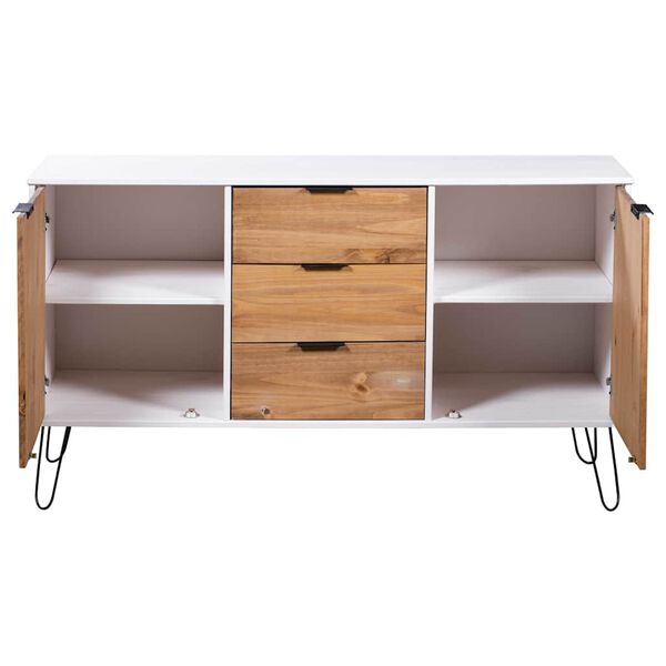 vidaXL Sideboard New York 130,6 x 43 x 73,6 cm Massivholz Kiefer