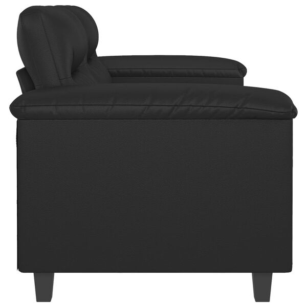 vidaXL 2-Sitzer-Sofa Schwarz 120 cm Kunstleder