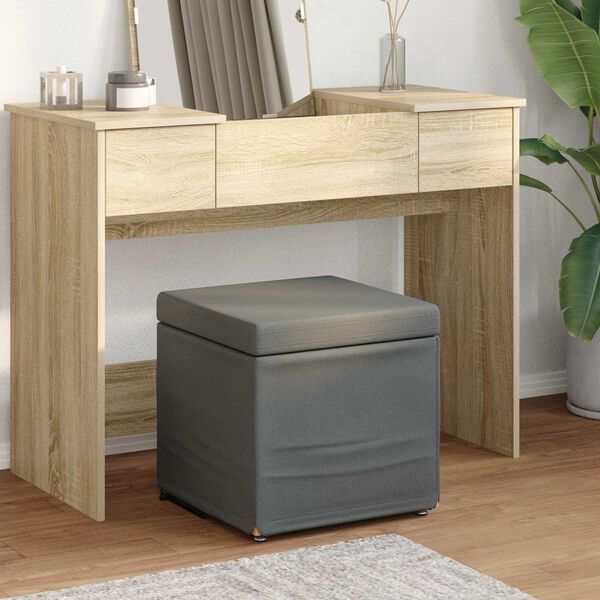 vidaXL Hocker Dunkelgrau 41 x 41 x 40 cm Stoff und Pressholz
