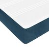 vidaXL Boxspringbett mit Matratze Dunkelblau 120x200 cm Samt