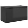 vidaXL Flurbank 80x40x45 cm Hochglanz-Schwarz Holzwerkstoff