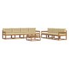 vidaXL Outdoor-Sofagarnitur mit Kissen 8 pcs Natur und Beige