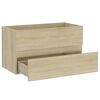 vidaXL Waschbeckenunterschrank Sonoma-Eiche 80x38,5x45cm Holzwerkstoff
