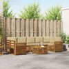 vidaXL Sofagarnituren 8 pcs Natur und Beige Massivholz Akazie