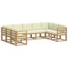 vidaXL Outdoor-Sofagarnitur 9 stk. Wei&szlig; und Creme