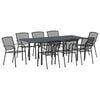 vidaXL Garten Essgruppe 9 pcs Anthrazit Stahl