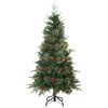 vidaXL K&uuml;nstlicher klappbarer Weihnachtsbaum mit St&auml;nder Gr&uuml;n 120 cm