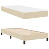 vidaXL Boxspringbett mit Matratze Creme 90 x 200 cm Stoff