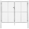 vidaXL Gartentor verzinkter Stahl 306x200 cm Silber