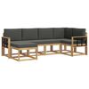 vidaXL Outdoor-Sofagarnitur 6 stk. Wei&szlig; und Anthrazit Polyester