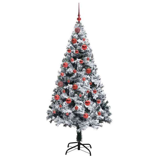 vidaXL Künstlicher Weihnachtsbaum mit 150 LEDs mit Ständer Weiß 150 cm