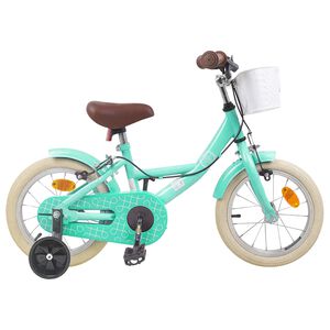 vidaXL Kinderfahrrad 12 Zoll f&uuml;r 2-4 Jahre alt Meergr&uuml;n