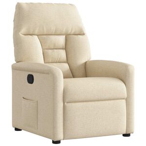 vidaXL Relaxsessel Creme Stoff