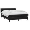 vidaXL Boxspringbett mit Matratze Schwarz 160x220 cm Samt