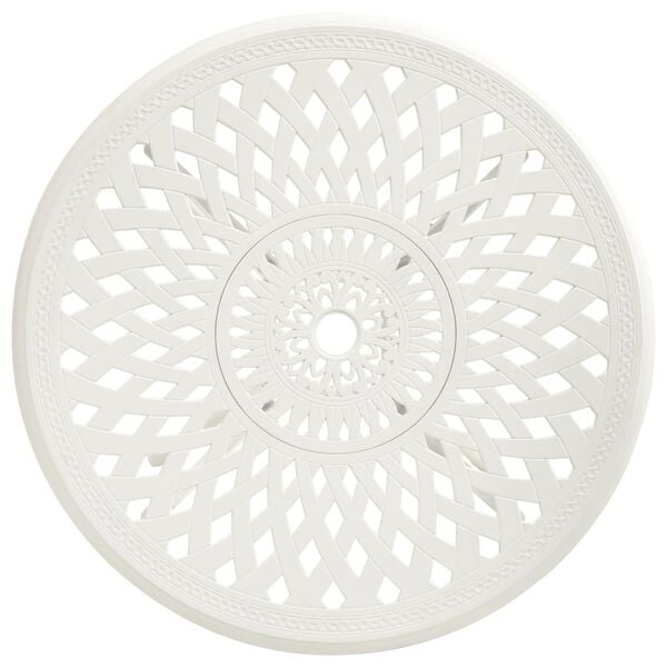 vidaXL Gartentisch Weiß 78x78x72 cm Aluminiumguss