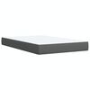 vidaXL Boxspringbett mit Matratze Dunkelgrau 80x200 cm Stoff