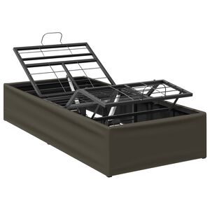 vidaXL Elektrisch verstellbares Bettgestell Grau 200 x 80 x 33,5 cm