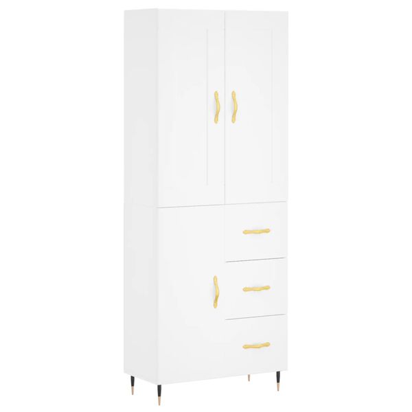 vidaXL Highboard Wei&szlig; 69,5x34x180 cm Holzwerkstoff