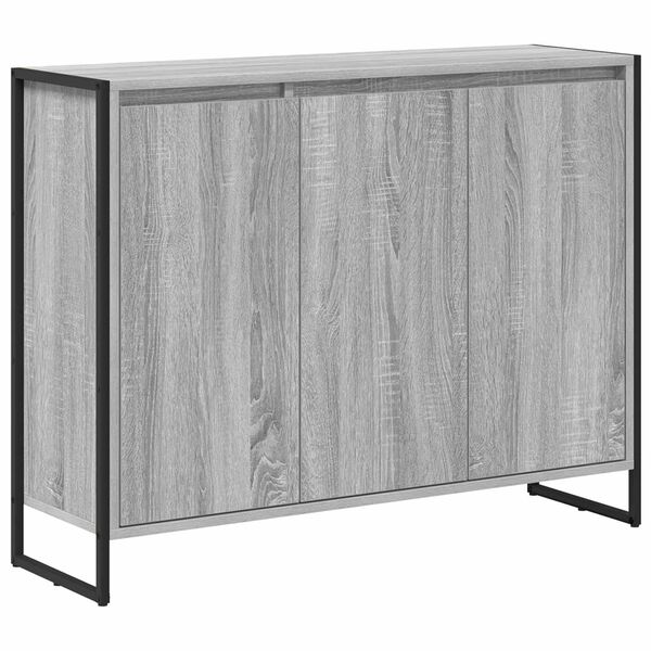 vidaXL Seitenschrank Graues Sonoma 96,5 x 30 x 75 cm Holzwerkstoff