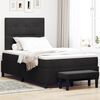 vidaXL Boxspringbett mit Matratze Schwarz 120 x 200 cm Samt
