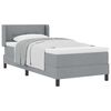 vidaXL Boxspringbett mit Kopfteil Hellgrau 200 x 200 cm Stoff