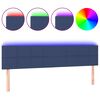 vidaXL LED Kopfteil Blau 180x5x78/88 cm Stoff